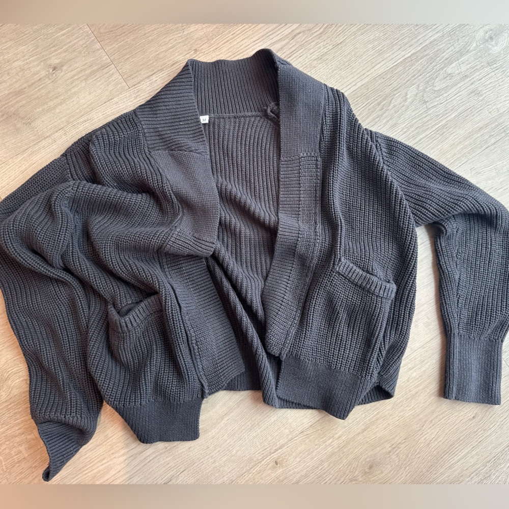 Cozy Gray Knit Cardigan